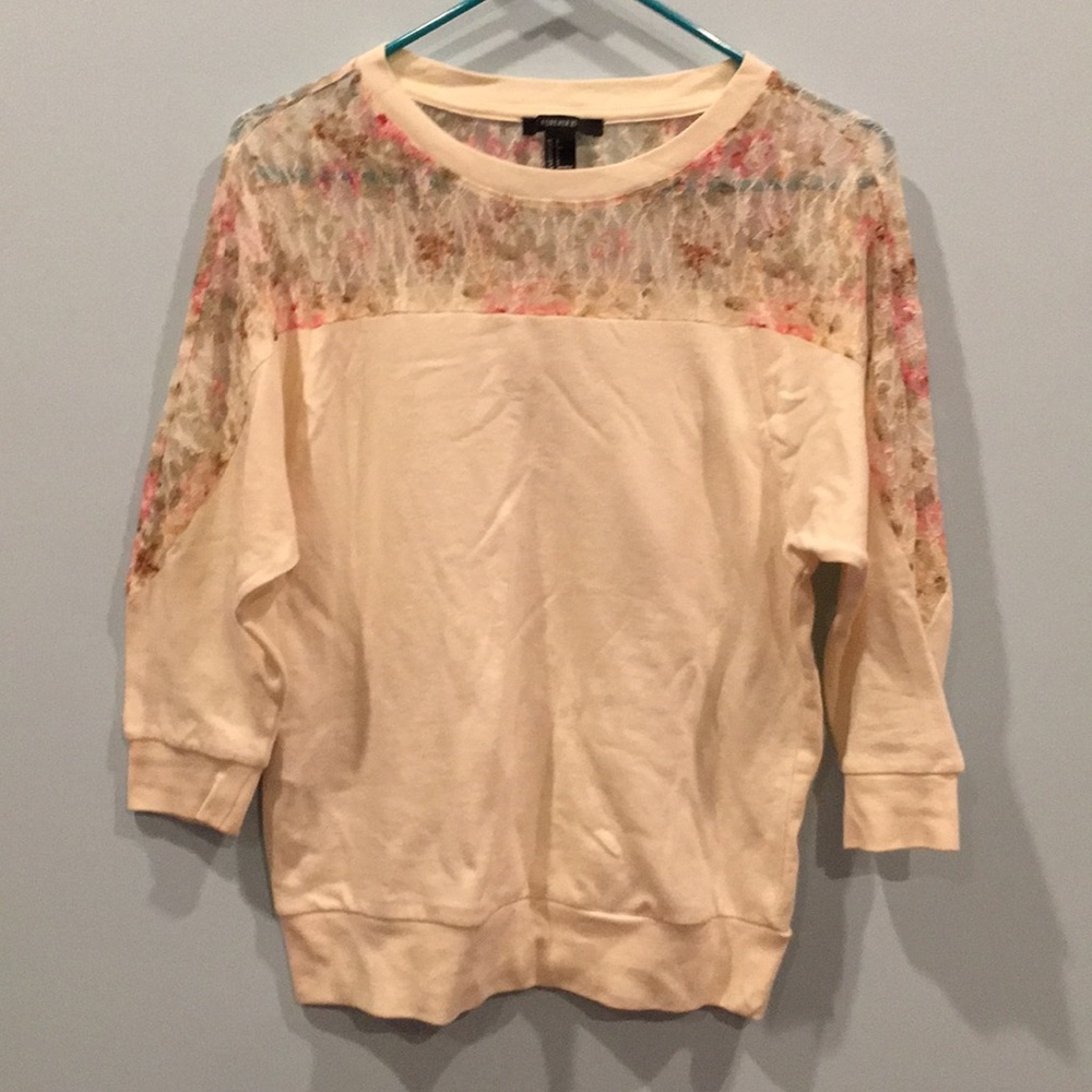 Floral and cream forever 21 sweater